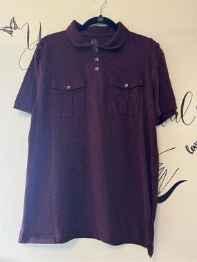 The Iconic Men's Short Sleeve Polo Shirt in Deep Plum